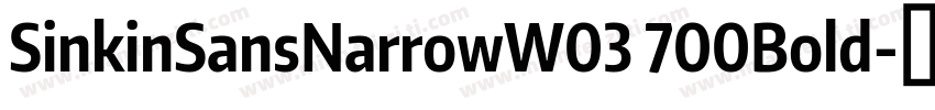SinkinSansNarrowW03 700Bold字体转换